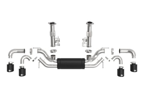 aFe MACH Force-Xp 2-1/2in 304SS Cat-Back 2020 Chevy Corvette (C8) 6.2L - Black Tip thumbnail 2
