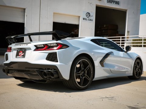 aFe MACH Force-Xp 2-1/2in 304SS Cat-Back 2020 Chevy Corvette (C8) 6.2L - Black Tip thumbnail 4