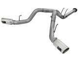 aFe Large Bore-HD 4in 409 Stainless Steel DPF-Back Exhaust w/Polished Tips 15-16 Ford Diesel Truck thumbnail 1