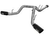 aFe Large Bore-HD 4in 409 Stainless Steel DPF-Back Exhaust w/Black Tip 15-16 Ford Diesel V8 Trucks thumbnail 1