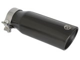 aFe MACH Force-Xp 409 Stainless Steel Clamp-on Exhaust Tip 3in Inlet 4in Outlet - Black thumbnail 3