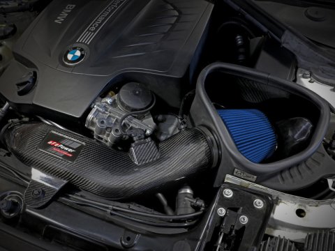 aFe Track Series Carbon Fiber Intake w/Pro 5R Filter BMW M2 (F87) 16-18 L6-3.0L (t) N55 thumbnail 4
