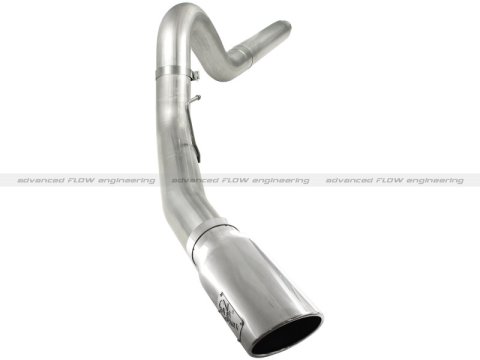 aFe MACHForce XP 5in DPF-Back Stainless Steel Exh Sys, polished tip,Ford Diesel Trucks 08-10 V8-6.4L thumbnail 1
