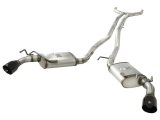 aFe MACH Force XP Exhaust 2.5in Stainless Steel CB/10-13 Chevy Camaro V6-3.6L (td) (gloss blk tip) thumbnail 1