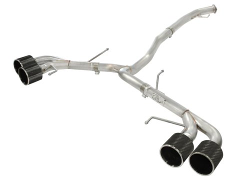 aFe Takeda 3in SS Exhaust Cat-Back 09-14 Nissan GTR V6 3.8L Carbon Fiber Tips thumbnail 2