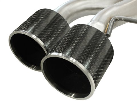 aFe Takeda 3in SS Exhaust Cat-Back 09-14 Nissan GTR V6 3.8L Carbon Fiber Tips thumbnail 3