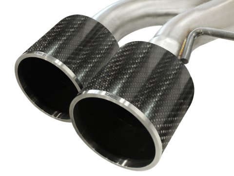 aFe Takeda 3in SS Exhaust Cat-Back 09-14 Nissan GTR V6 3.8L Carbon Fiber Tips thumbnail 9