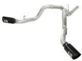 aFe MACH Force XP Exhaust 4inch DP-Back All SS 2011-14 GM Diesel Trucks V8-6.6L LML Black Tips thumbnail 1