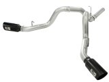 aFe MACH Force XP Exhaust 4inch DP-Back All SS 2011-14 GM Diesel Trucks V8-6.6L LML Black Tips thumbnail 2