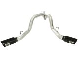aFe MACH Force XP Exhaust 4inch DP-Back All SS 2011-14 GM Diesel Trucks V8-6.6L LML Black Tips thumbnail 6