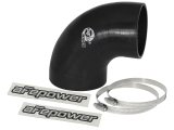 aFe Magnum FORCE CAI Univ. Silicone Reducing Coupler (4in. to 3.5in. ID) 90Deg. Elbow - Black thumbnail 1