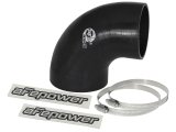 aFe Magnum FORCE CAI Univ. Silicone Reducing Coupler (4in. to 3.5in. ID) 90Deg. Elbow - Black thumbnail 2