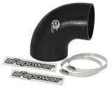 aFe Magnum FORCE CAI Univ. Silicone Reducing Coupler (4in. to 3.5in. ID) 90Deg. Elbow - Black thumbnail 3