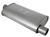 aFe Scorpion Replacement Alum Steel Muffler Double Layer 2-1/2in In/Out Center/Offset 18inL x9inW thumbnail 1