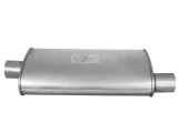 aFe Scorpion Replacement Alum Steel Muffler Double Layer 2-1/2in In/Out Center/Offset 18inL x9inW thumbnail 4