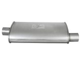 aFe Scorpion Replacement Alum Steel Muffler Double Layer 2-1/2in In/Out Center/Offset 18inL x9inW thumbnail 6