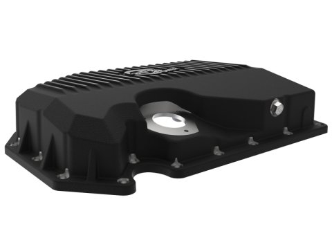 aFe 05-19 VW 1.8L/2.0L w/ Oil Sensor Engine Oil Pan Black POWER Street Series w/ Machined Fins thumbnail 2