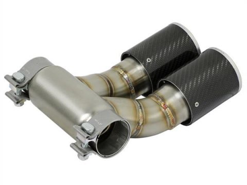 aFe Power 13-14 Porsche Cayman S / Boxster S Carbon Fiber Exhaust Tip Upgrade thumbnail 6