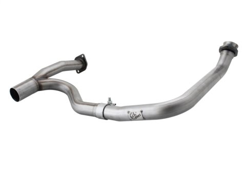 aFe Power Twisted Steel Y-Pipe Stainless Steel 2.5in 12-14 Jeep Wrangler V6 3.6L thumbnail 1