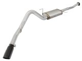 aFe MACH Force XP Exhaust 3in-3.5in SS Single Side Exit CB w/ Black Tips 15 Ford F150 V8 5.0L CC/SB thumbnail 1