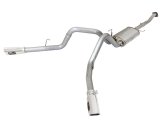 aFe MACHForce XP Exhaust 3in SS Dual Side Ext CB w/ Polished Tips 2015 Ford F150 5.0L V8 CC/SB EC/LB thumbnail 2