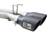 aFe Rebel Series Cat-Back 2.5in Dual Center Exit SS Exhaust w/ Black Tips 07-14 Jeep Wrangler V6 thumbnail 4