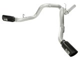 aFe MACHForce XP Exhaust Aluminized Dual Split DPF Back 11-15 GM Diesel Truck V8-6.6L (td) (BLK tip) thumbnail 1