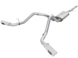 aFe Mach Force-XP Exhaust 3in Cat-Back SS 14-15 GM 1500 Trucks 4.3L/5.3L Dual Split w/ Polished Tip thumbnail 6