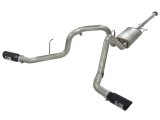 aFe MACH Force XP Exhaust 3in SS Dual Side Exit CB w/ Black Tips 11-14 Ford F150 EcoBoost V6-3.5L TT thumbnail 1