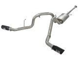 aFe MACH Force XP Exhaust 3in SS Dual Side Exit CB w/ Black Tips 11-14 Ford F150 EcoBoost V6-3.5L TT thumbnail 2