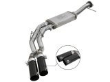 aFe Rebel Series Exht 3in SS Middle Side Exit CB w/ Black Tips 11-14 Ford F150 Ecoboost V6 3.5L (tt) thumbnail 1