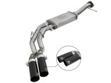 aFe Rebel Series Exht 3in SS Middle Side Exit CB w/ Black Tips 11-14 Ford F150 Ecoboost V6 3.5L (tt) thumbnail 2