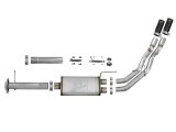 aFe Rebel Series Exht 3in SS Middle Side Exit CB w/ Black Tips 11-14 Ford F150 Ecoboost V6 3.5L (tt) thumbnail 6