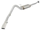 aFe MACHForce XP SS Exhaust 3in to 3.5in Cat-Back w/ Polished Tip 15 Ford F-150 EcoBoost V6 2.7/3.5L thumbnail 7