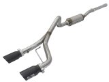 aFe Rebel Series CB 2.5in Dual Center Exit SS Exhaust w/ Black Tips 07-15 Jeep Wrangler 3.6L/3.8L V6 thumbnail 1