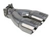 aFe Takeda 2.5in 304 Stainless Steel Clamp-on Exhaust Tip 2.5in Inlet 3in Dual Outlet - Polished thumbnail 8