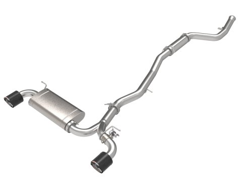aFe POWER Takeda 2021 Toyota Supra 2.0L (t) 2.5in-3in 304 SS CB Exhaust w/ Carbon Tips thumbnail 2