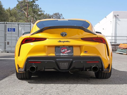 aFe POWER Takeda 2021 Toyota Supra 2.0L (t) 2.5in-3in 304 SS CB Exhaust w/ Polished Tips thumbnail 8