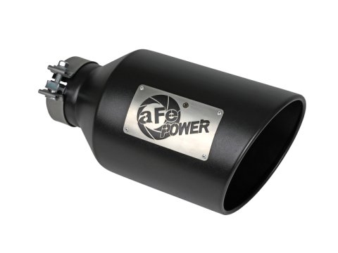 aFe Power MACH Force-Xp 409 Stainless Steel Clamp-on Exhaust Tip Black thumbnail 1