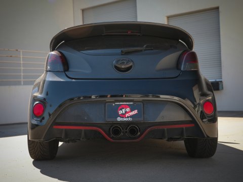 aFe Takeda 13-17 Hyundai Veloster L4-1.6L 2-1/2in 304 SS Axle-Back Exhaust w/ Carbon Fiber Tips thumbnail 4
