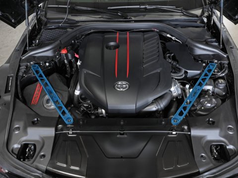 aFe CONTROL 304 Stainless Steel Front Suspension Strut Brace Blue - Toyota GR Supra (A90) 20-21 thumbnail 3