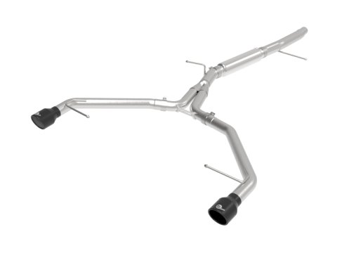 aFe 17-19 Audi A4 (L4-2.0L) MACH Force-Xp Stainless Steel Axle-Back Exhaust System - Black Tip thumbnail 1