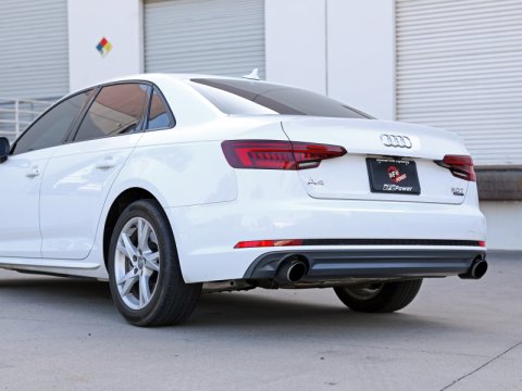 aFe 17-19 Audi A4 (L4-2.0L) MACH Force-Xp Stainless Steel Axle-Back Exhaust System - Black Tip thumbnail 5