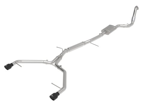aFe 17-19 Audi A4 (B9) MACH Force-Xp 3in to 2.5in 304 SS Cat-Back Exhaust System-Dual SS Tips thumbnail 2