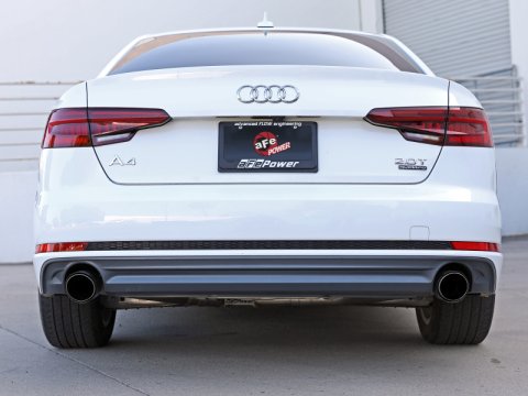 aFe 17-19 Audi A4 (B9) MACH Force-Xp 3in to 2.5in 304 SS Cat-Back Exhaust System-Dual SS Tips thumbnail 6