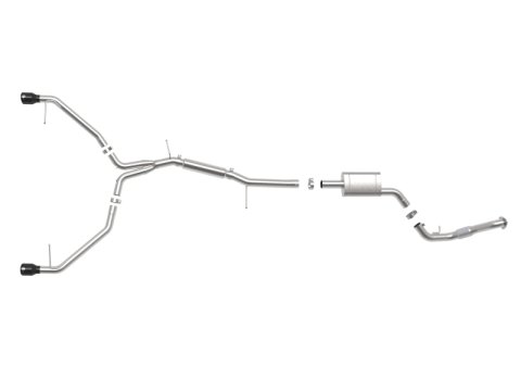 aFe 17-19 Audi A4 (B9) MACH Force-Xp 3in to 2.5in 304 SS Cat-Back Exhaust System-Dual SS Tips thumbnail 7