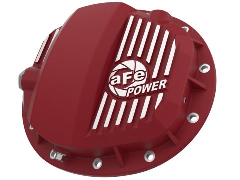 aFe Pro Series GMCH 9.5 Rear Diff Cover Red w/ Machined Fins 19-20 GM Silverado/Sierra 1500 thumbnail 1