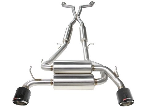 aFe Takeda 2-1/2in 304SS Cat-Back Exhaust Infiniti G37 08-13/Q60 14-15 V6-3.7 w/ Carbon Fiber Tips thumbnail 4