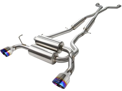 aFe Takeda 2-1/2in 304SS Cat-Back Exhaust Infiniti G37 08-13/Q60 14-15 V6-3.7 w/ Blue Flame Tips thumbnail 3