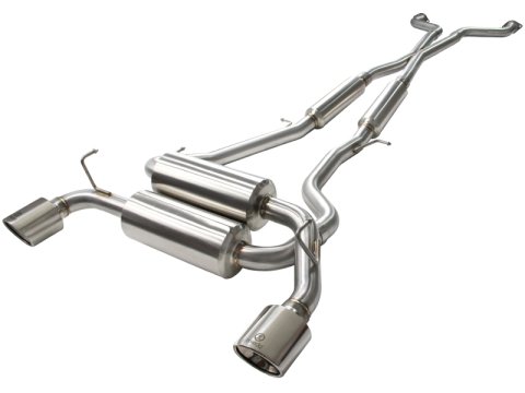 aFe Takeda 2-1/2in 304SS Cat-Back Exhaust Infiniti G37 08-13/Q60 14-15 V6-3.7 w/ Polished Tips thumbnail 2